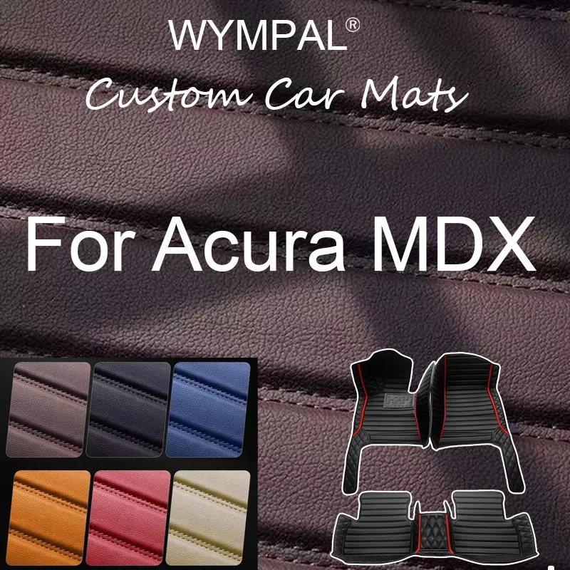 

Luxury Car Floor Mats For Acura MDX YD8 YD9 YE1 2022 2023 2024 7seat Anti-dirty Leather Carpets Floor Mat Tapis Car Accessories