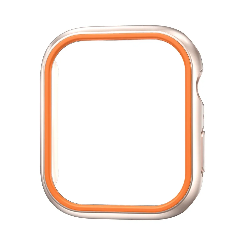 Funda luminosa para Apple Watch Series 9, 8, 7, 6, SE 5, sin película de pantalla, cubierta protectora de parachoques de PC duro para iWatch, 45mm, 44mm, 41mm, 40mm