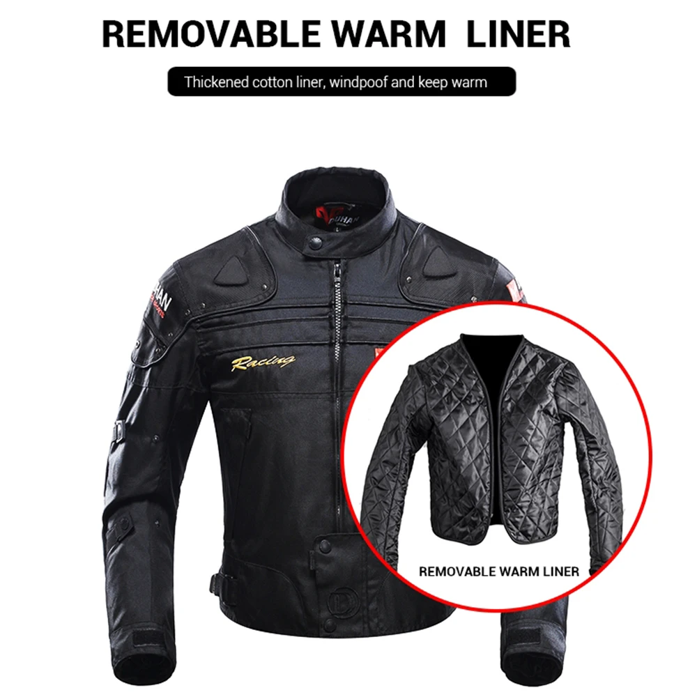 DUHAN Motorcycle Jacket Men Chaqueta Moto Motocross Jacket Windproof Motorcycle Racing Jacket With Remove Linner view 4