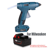 Cordless Hot Glue Gun for Milwaukee 18V M18 48-11-1811, 48-11-1815, 48-11-1820, 48-11-1822 Battery use 11mm Glue Sticks Newest