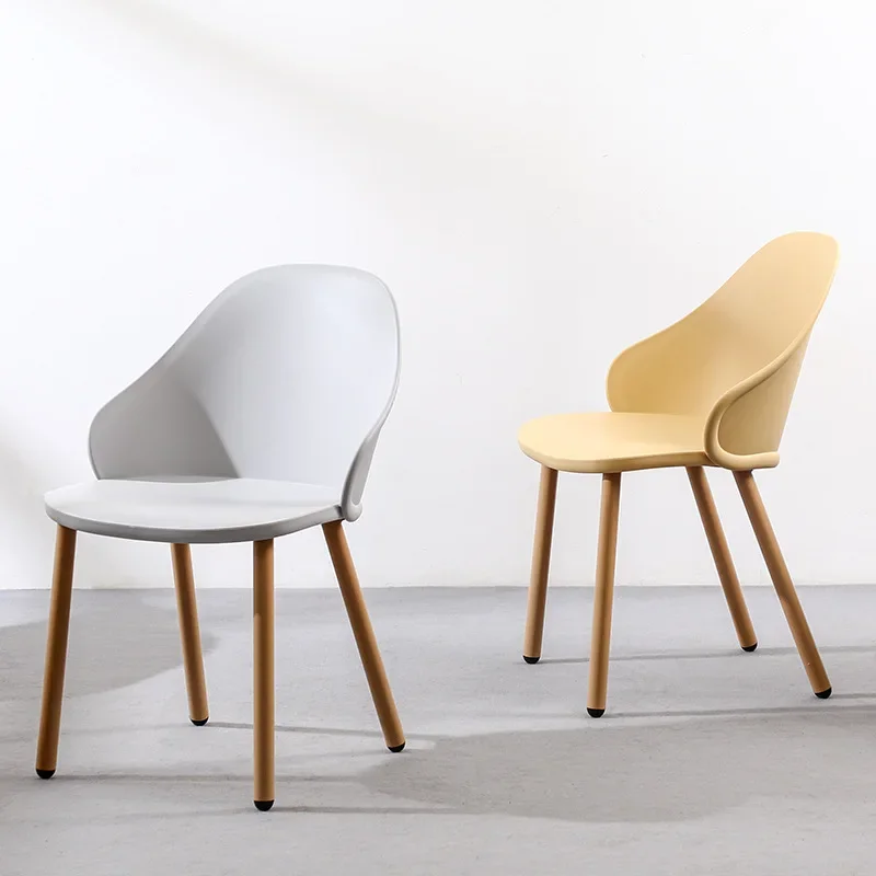 Creative dining chair plastic back stool casual desk makeup chair