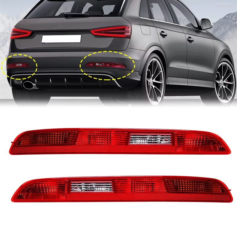 

Rear Bumper Light Tail Brake Stop Light with 4 Bulbs Rear Signal Lamp Reflector 8UD945095 8UD945096 For Audi Q3 2011-2015