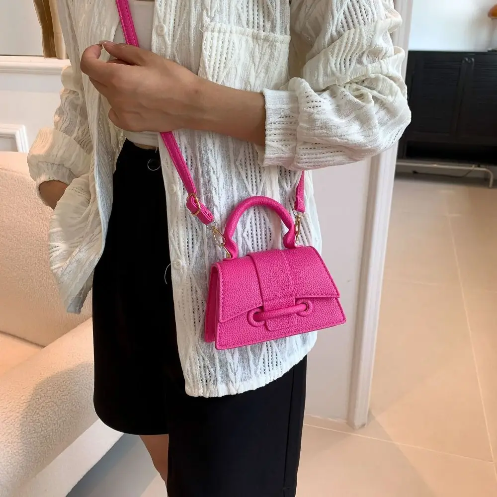 Candy Color PU LeatherCrossbody Bag Messenger Bag PU Leather Small Square Bag Clutch Purse Phone Bag PU Leather Shoulder Bag