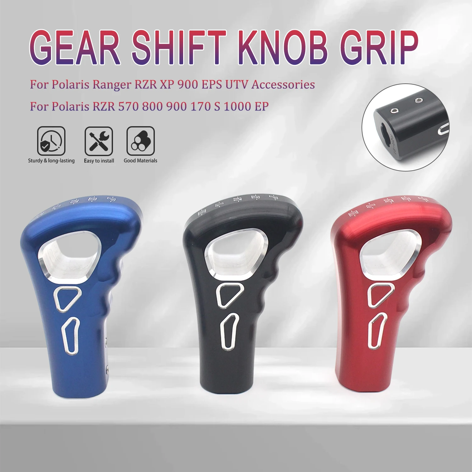 UTV Gear Shift Knob Grip Handle Fit Polaris RZR 170 570 800 900 S 1000 XP EPS Ranger Replacement Accessories