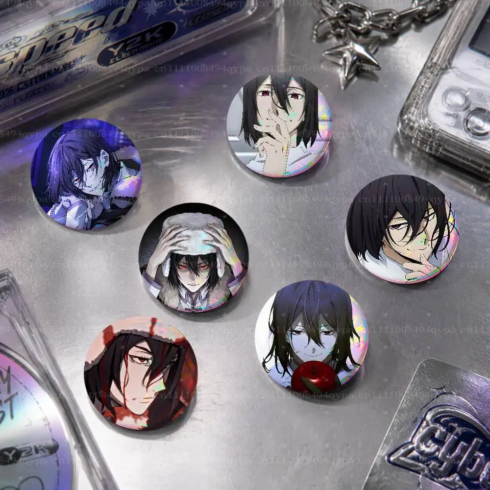 Fyodor Dostoevsky BSD Pin Buttons Round Badge for Clothes Bags Hats Pins Accessories Backpacks Tote Bags Outfit Decor