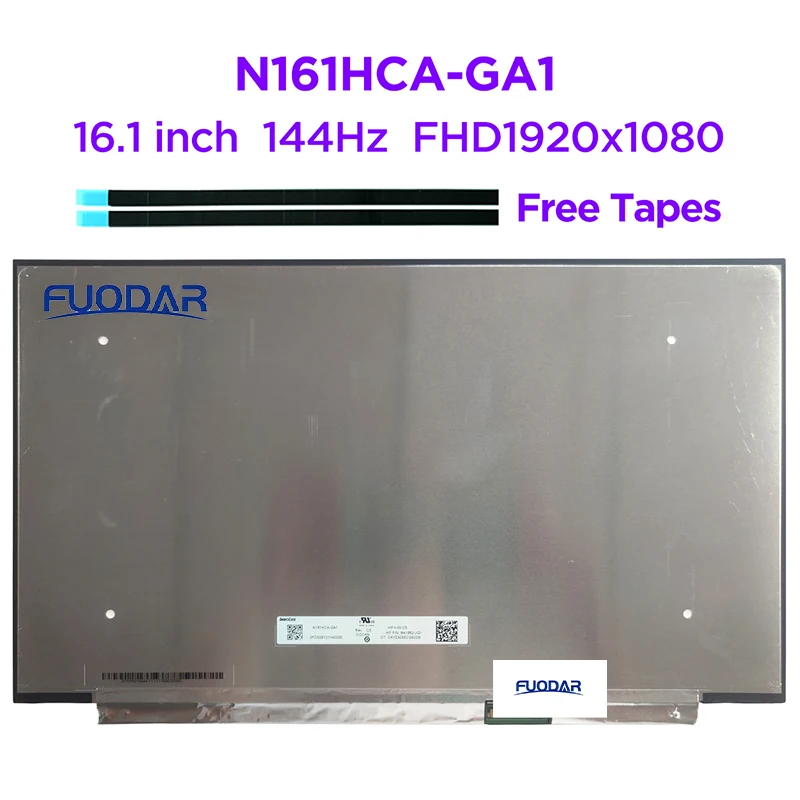 

16.1" IPS 144Hz Laptop LCD Screen N161HCA-GA1 NV161FHM-NY1 NV161FHM NX1/NX2/NH1 LED Matrix Display Panel FHD1920x1080 40pin eDP