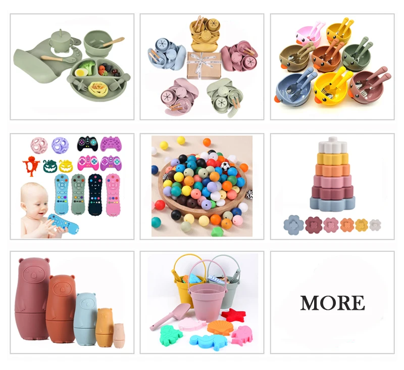 New BPA Free Soft Silicon Toddler Feeder Tableware Utensils Sets For Children Custom Baby Silicone Feeding Set