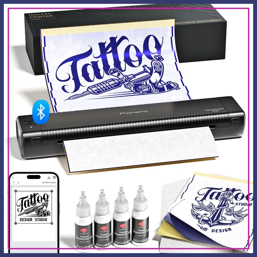 

Tattoo Stencil Printer with Transfer Gel & Paper for Artists & Beginners