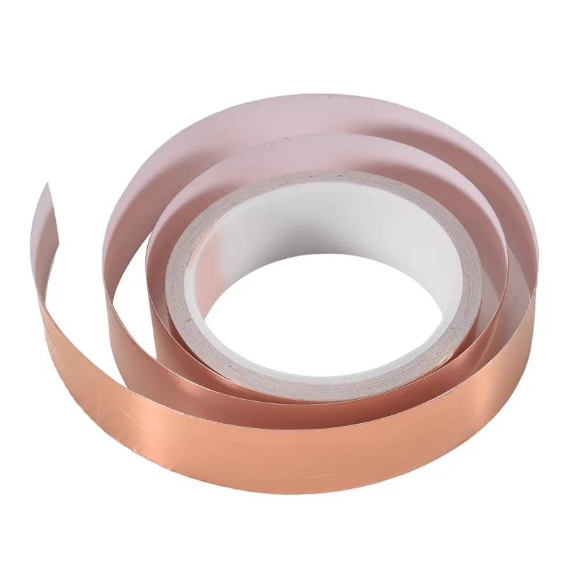 

B48B-5Pcs 30Mm X10M Copper Foil Tape Adhesive EMI Shielding Guitar Slug Snail Barrier Tool