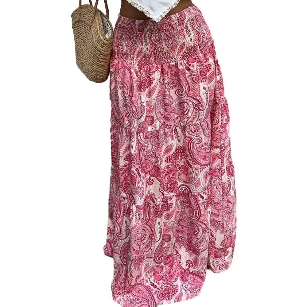 

Mia Muse Select Skirts Korean Retro Vintage Natural Waist A-Line Maxi Business Skirts Summer Elegant Fashion For Women