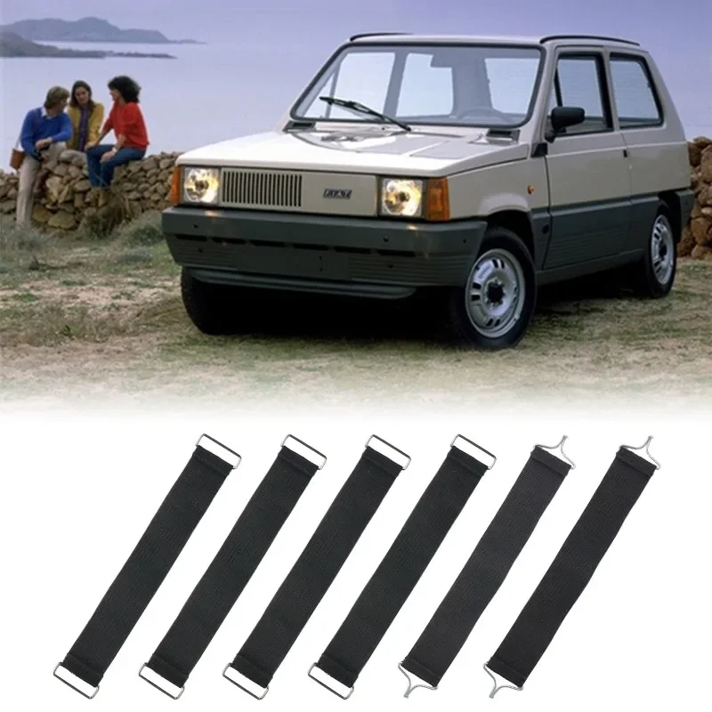 6Pcs Seat Covers And Seat Cushion Padding Set For Fiat Panda 750 1000 1987‑2003 Reinforced Chassis Support Strap Car Interior