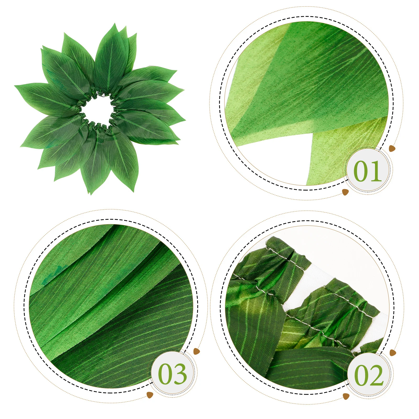 

Grass Skirt Polyester Hula Leaf Dance Costume for Luau Party Beach Festival Halloween Holiday Celebration Decor