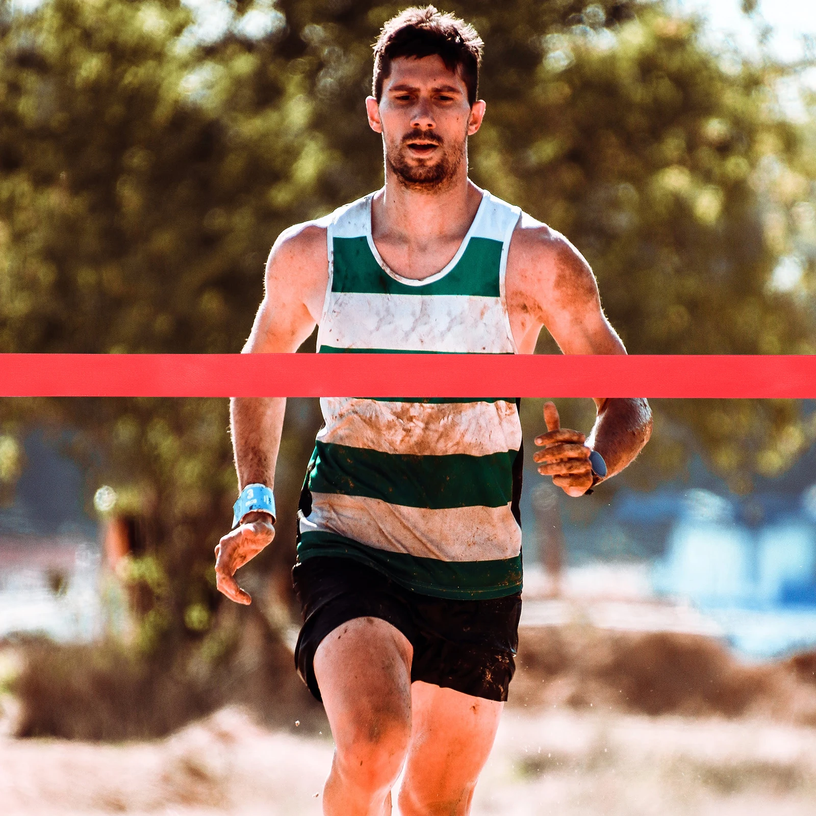 

Red Sturdy Finish Line Running Track Victory Rope Strong Nylon Athletics Collision Line Smooth Lightweight Portable Ribbon For