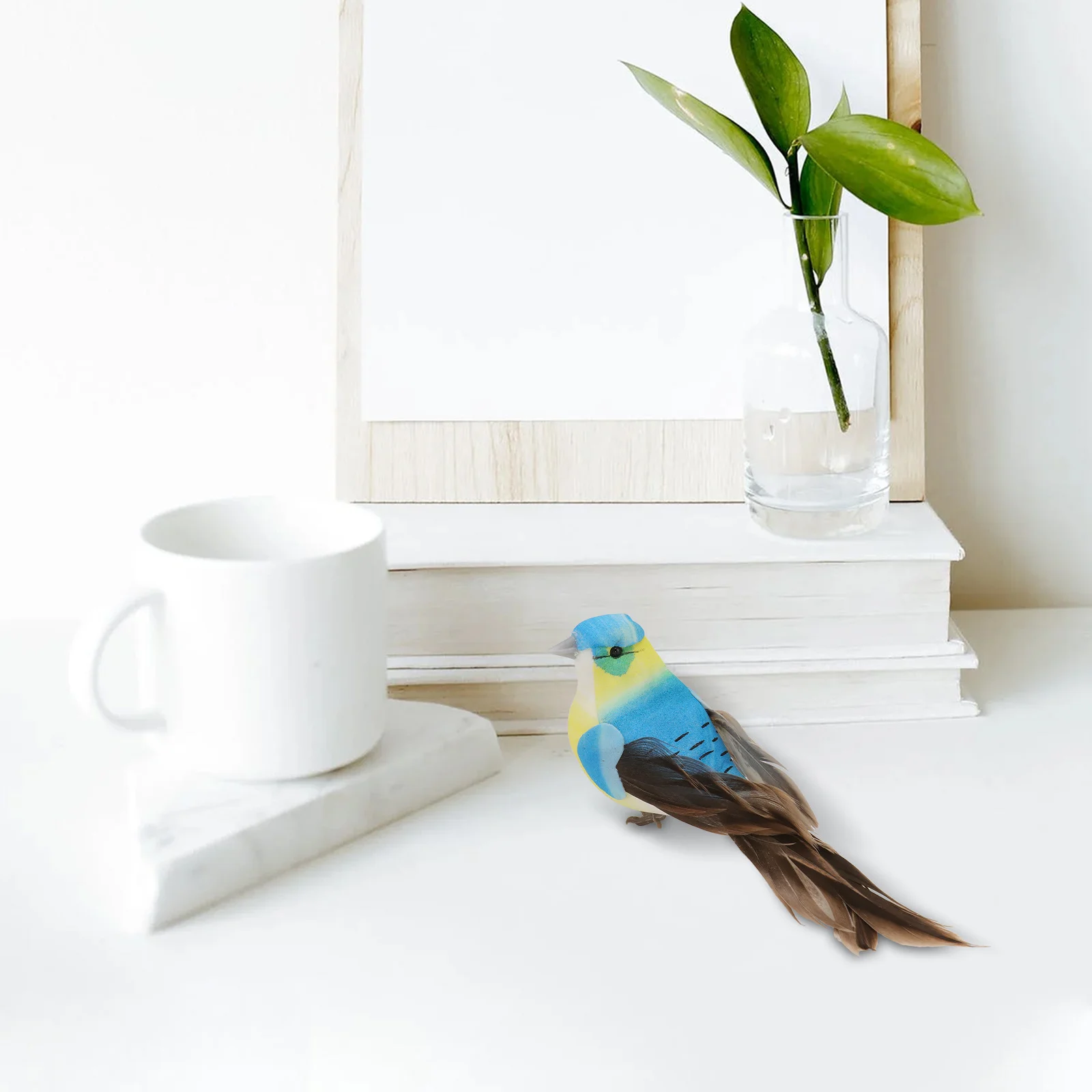 

6Pcs Artificial Bird Realistic Ornament for Indoor Outdoor Balcony Lawn Garden Home Office Desk Lovely Bird Ornaments