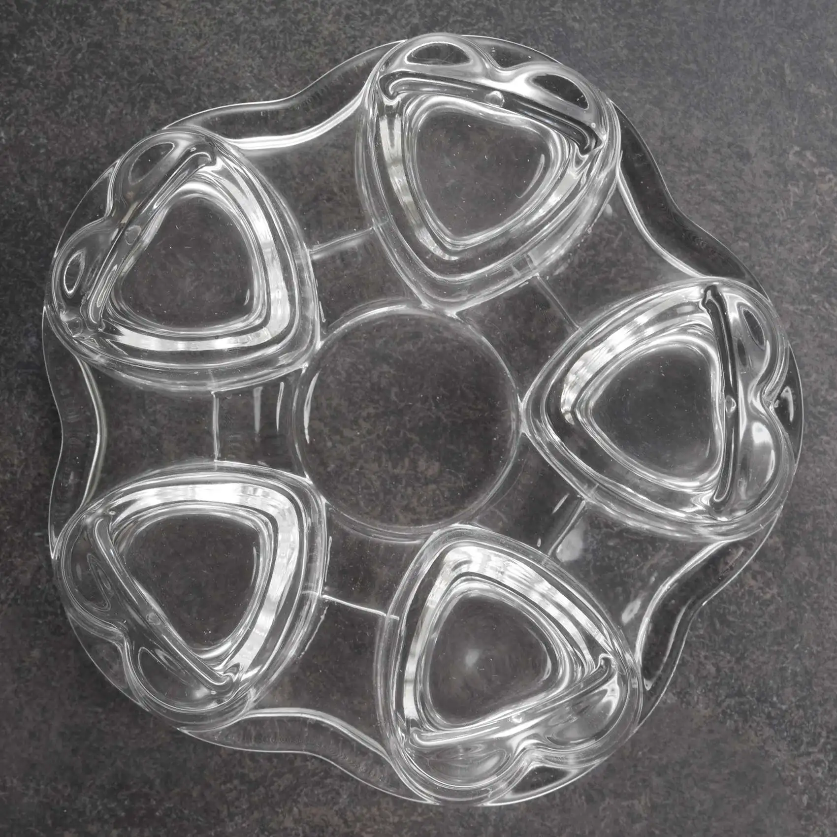 RUAI Clear Glass Heat-Resisting Heart Shape Teapot' Warmer Heater Base Candle Holder