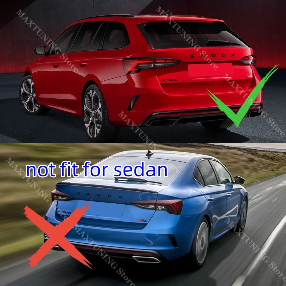 สําหรับSkoda Octavia MK4 Combi RS VRS Sportline TSI TDI 2020-2024 รถTrunkด้านหลังประตูSillแผ่นกันชนฝาครอบTrim