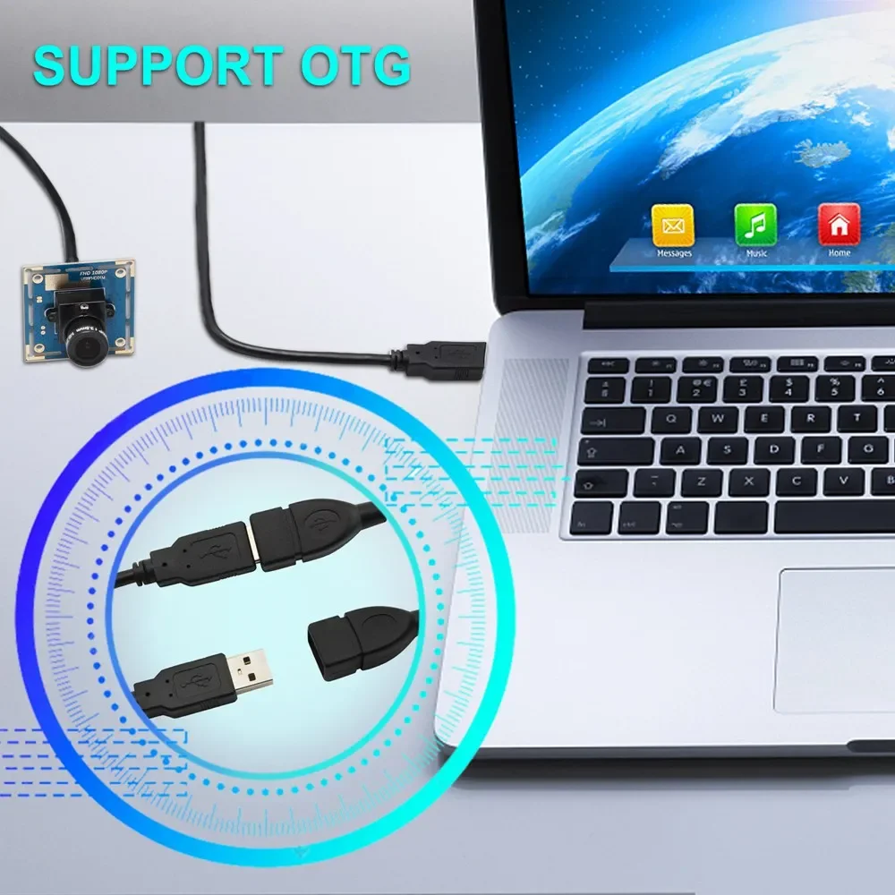 جديد ELP سائق مجاني كامل HD كاميرا ويب UVC 2MP 30fps 1080p 60fps CMOS وحدة كاميرا بمنفذ USB 120fps لنظام التشغيل Windows Linux Android