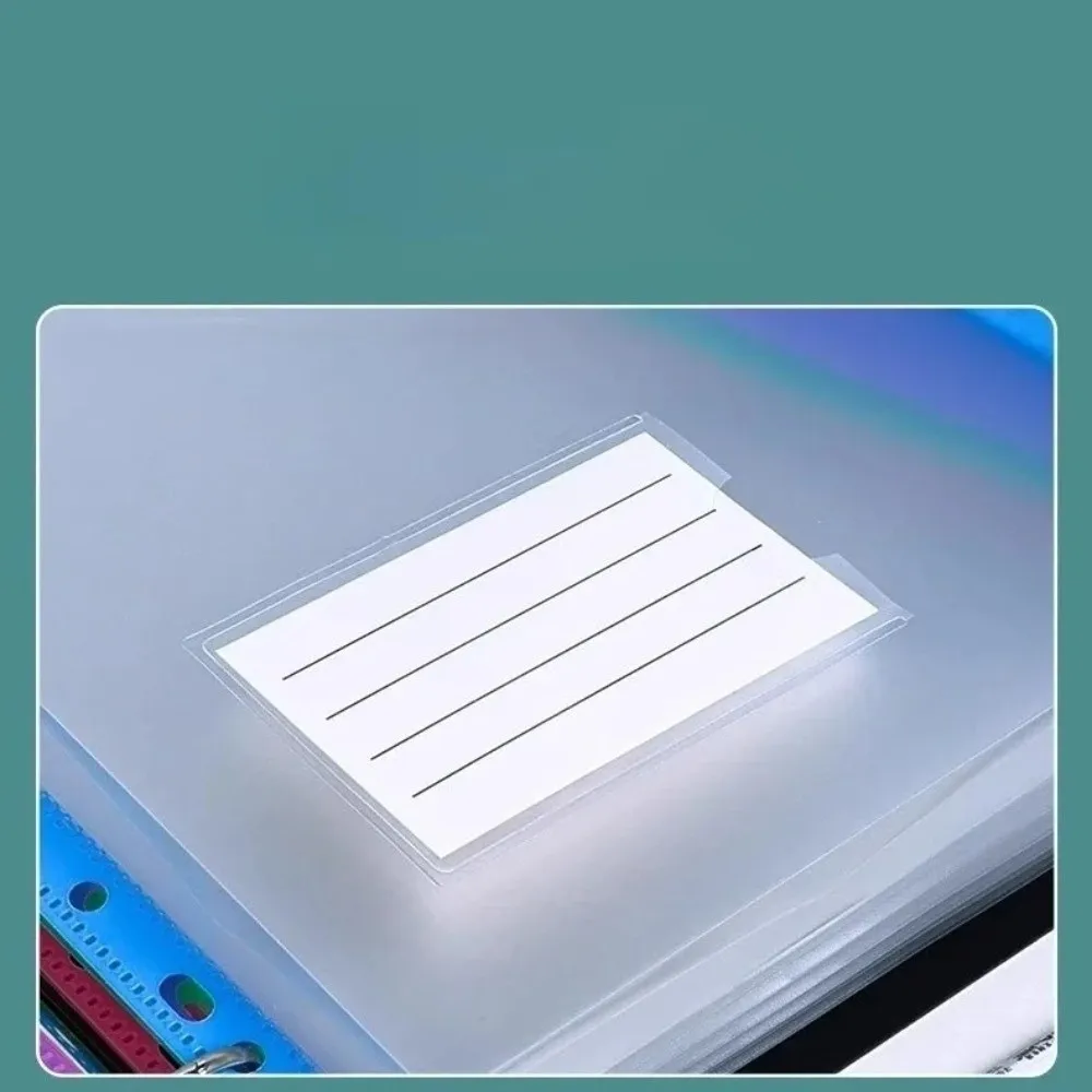 

12Pcs Large-Capacity Loose-Leaf File Bags Waterproof Transparent File Folder Expansion Bag 11 Holes Simple Binder Cash Envelopes