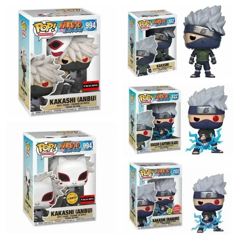 Funko Pop Naruto Kakashi ANBU # 994 Exclusivo # 822 # 1103 # 548 # 182 Figura especial de vinilo de PVC juguetes de modelos coleccionables regalo para niños