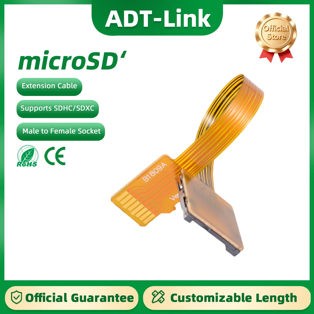 ADT-Link Nano-SIM to Micro-SIM Card Extension Cable Adapter Flexible Flat FPC Extender for Easy Transfer of SIM Cards