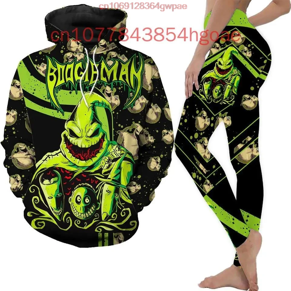 Oogie Boogie Nightmare Before Christmas Combo Hoodie And Legging Set Disney Hoodie Yoga Pants Sweatpants Fashion Sports Suit