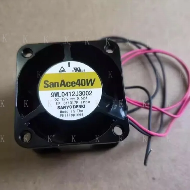 

C for Sanyo 9WL0412J3002 4028 DC12V 0.52A 4CM 2-Wire Silent Waterproof Cooling Fan