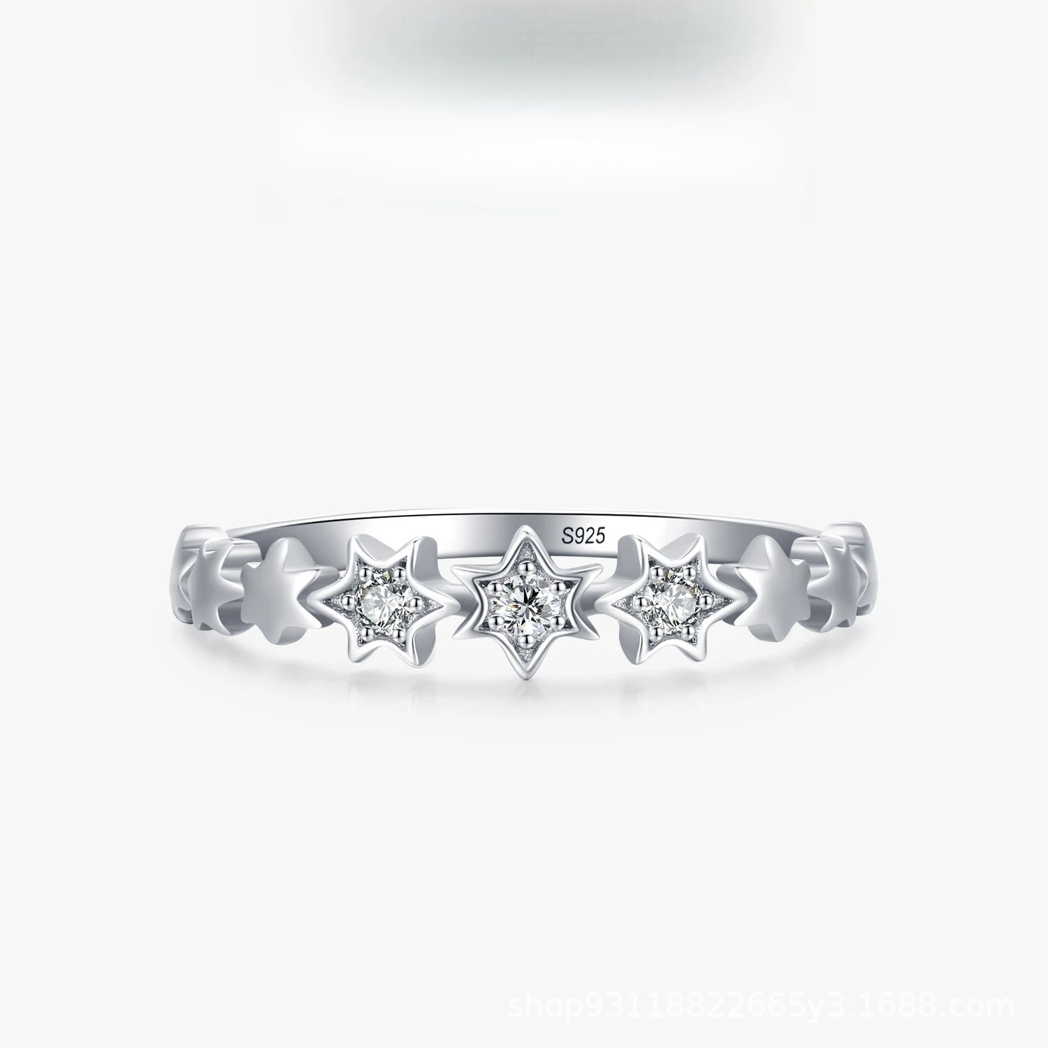 

Кольцо из чистого серебра S925 с микроинкрустацией в виде звезды, женское универсальное кольцо в стиле легкой роскоши, универсальное украшение для рук.