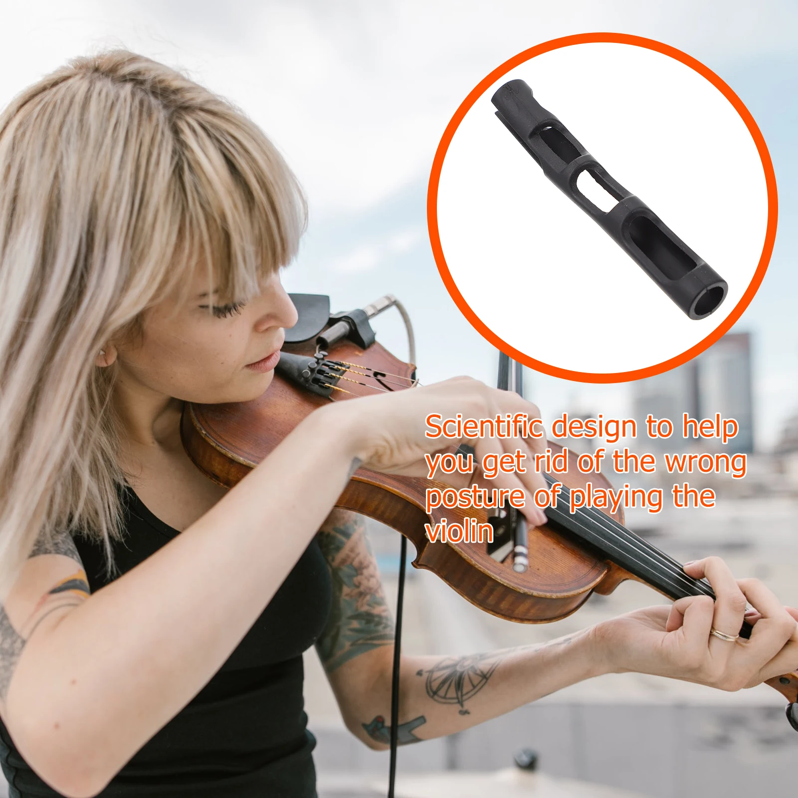 

1Pcs Bow Straightener for Violin Rubber Grip Posture Corrector Beginner Training Device Musical Instrument Accessory Compact