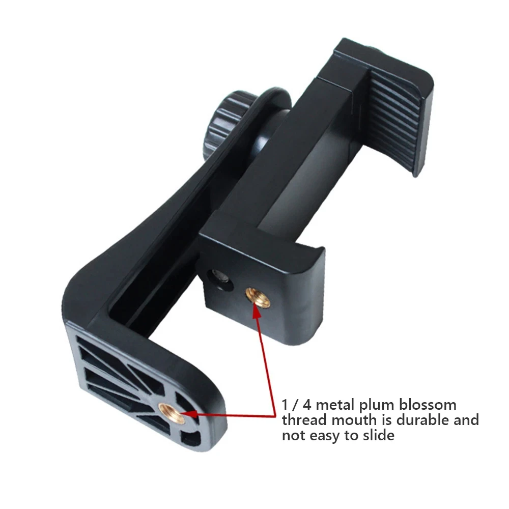 Rotation Mobile Phone Clip Compatible with All 1/4 Screw Universal Tablet Holder Mount Smartphone Bracket Desk Tripod Adapter