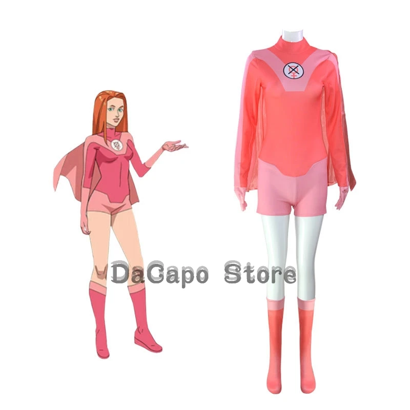 Invincible Mark Grayson Jumpsuit Cloak Superhero Cosplay Omni-man Costume Atom Eve Anime Bodysuit Halloween Men Women Boots Wig