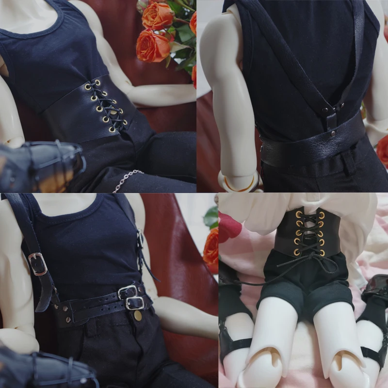 D04-B077 children handmade toy 1/4  70/68 ID75 uncle BJD Doll Accessoriess Leg loop leather strap