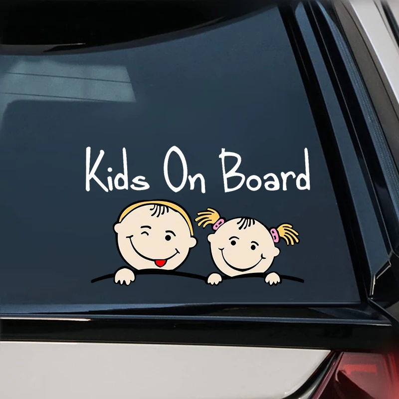 

V1404 # Автомобильная наклейка для детей на борту, водонепроницаемая виниловая наклейка, автомобильные аксессуары, декор Pegatinas Para Coches