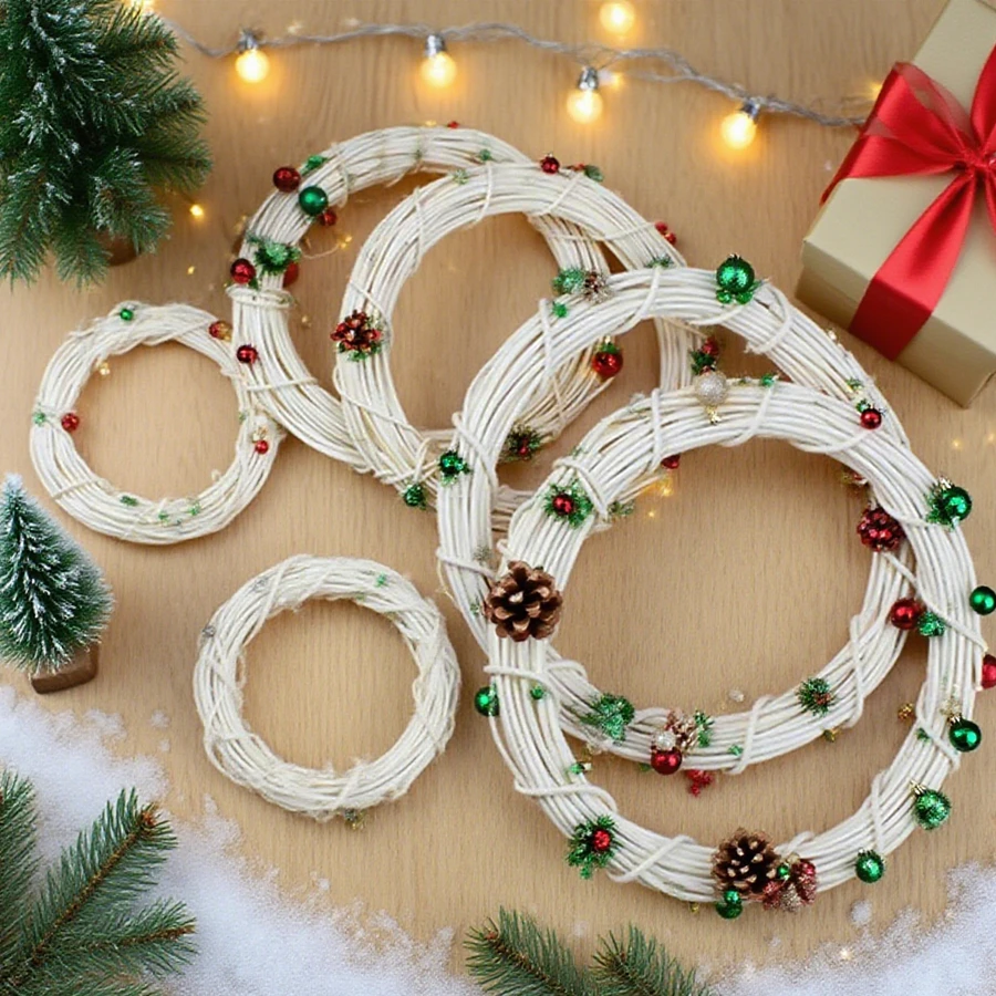 

Artificial Rattan Frame Home Room Wedding Christmas Halloween Outdoor Yard Decor Gifts Bride High Quality Door Hanging Accessory