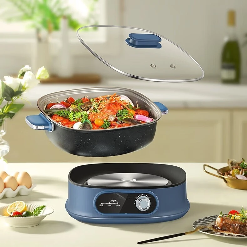 Suitable for 7L electric hot pot split titanium crystal non-stick pan