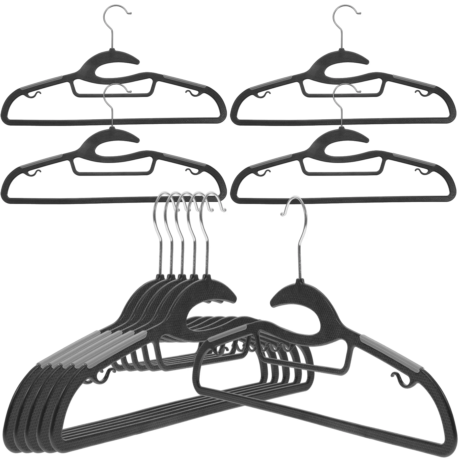 

10Pcs Extra Wide Non Slip Hangers Thick Plastic Adult Clothes Organizer Space Saving Heavy Duty Extra Wide Hangers