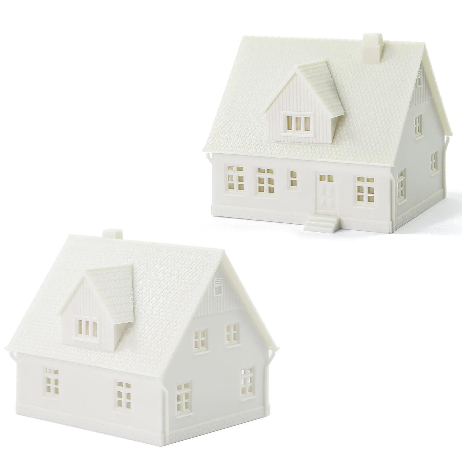 Evemodel 1 Unit Model Railway N Scale 1:160 Village House White Blank Building Parts Kit non assemblato