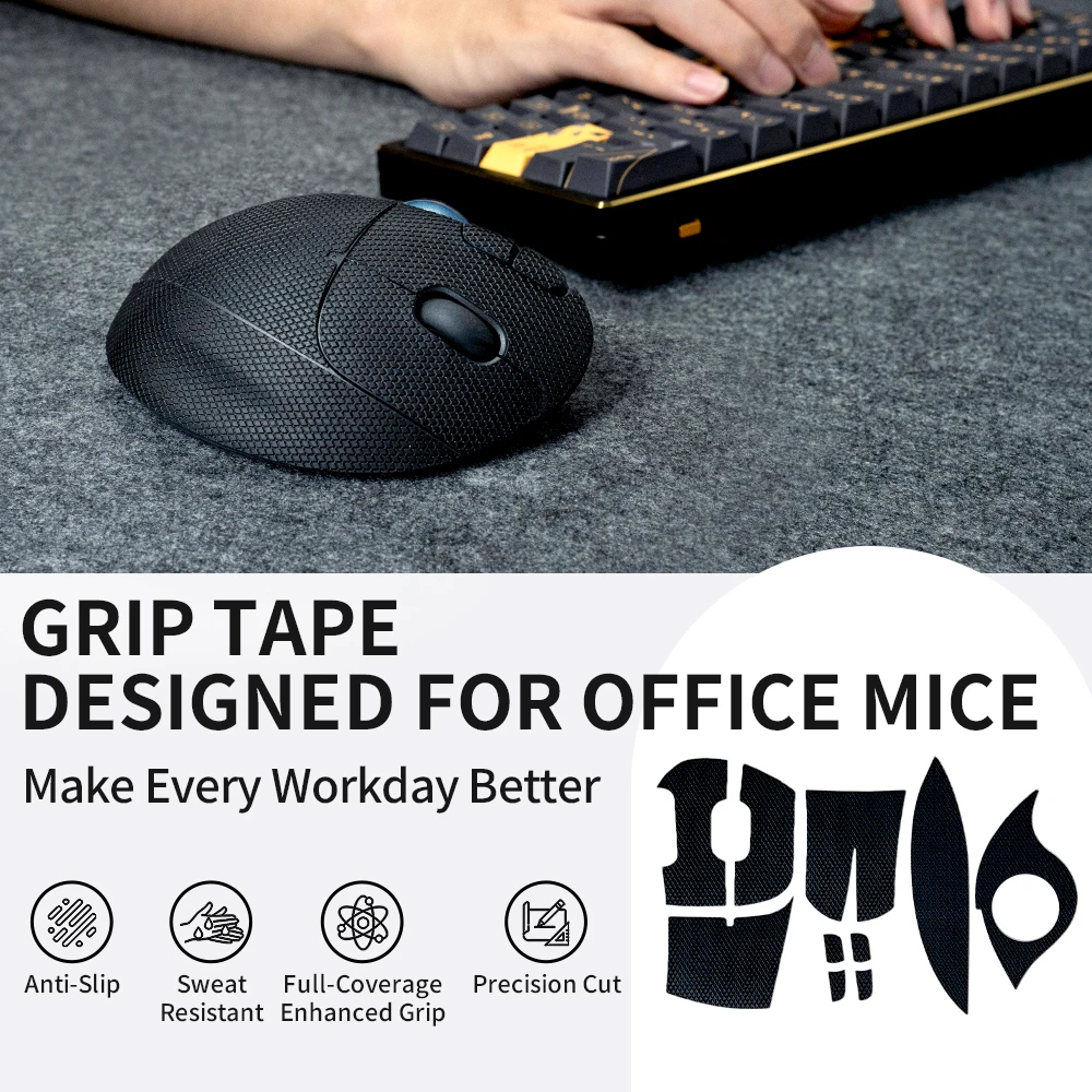 TALONER Mouse Grip Tape for Logitech ERGO M575/M575S Series Non-Slip Full Coverage Mouse Skins Ultra Thin 0.5mm 3M Adhesive