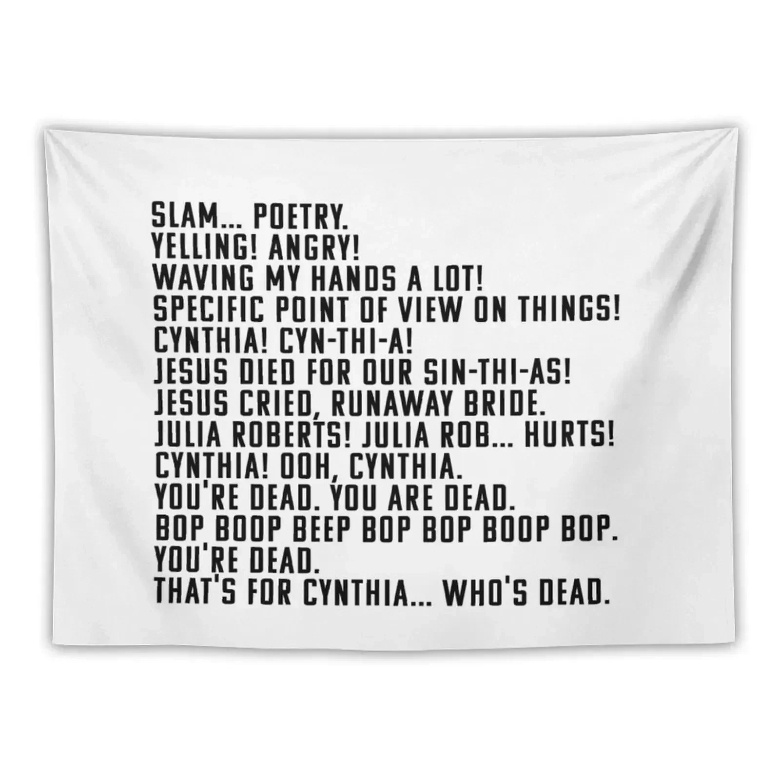 Slam Poetry Tapestry Wall Hanging Funny Decoration Pictures Room Wall Decoration For Bedroom Tapestry