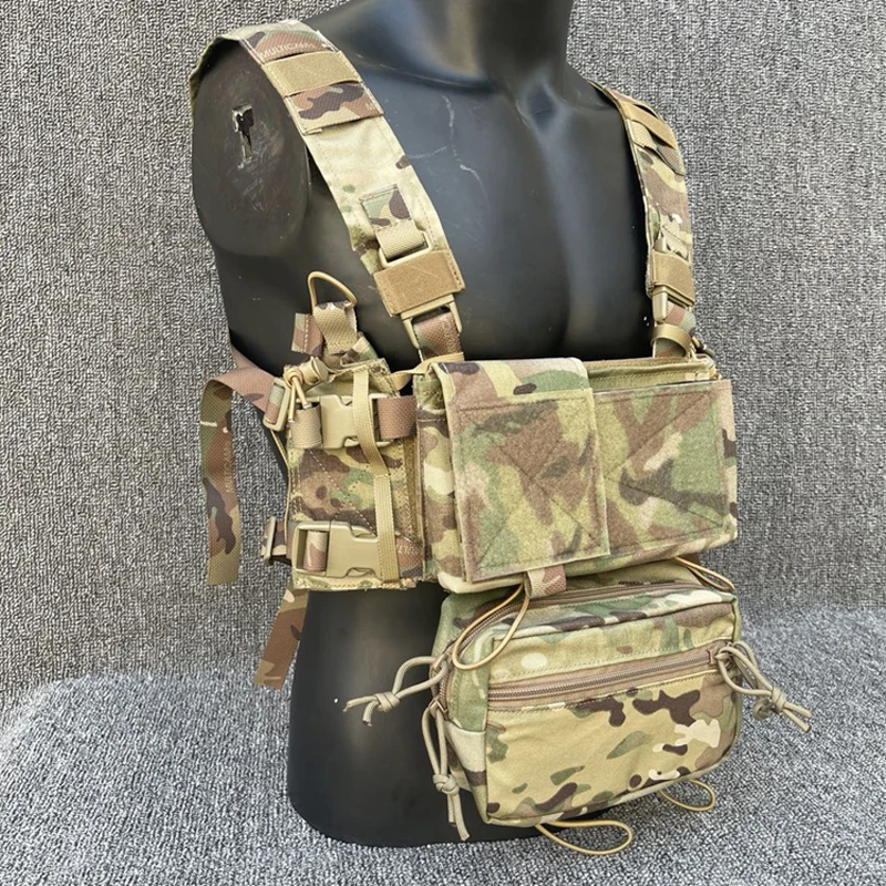 

Tactical SS MK3 MK4 Micro Fight Chassis Modular Chest Rig Airsoft Carrier Vest Hunting 500D Multicam Chest Rig