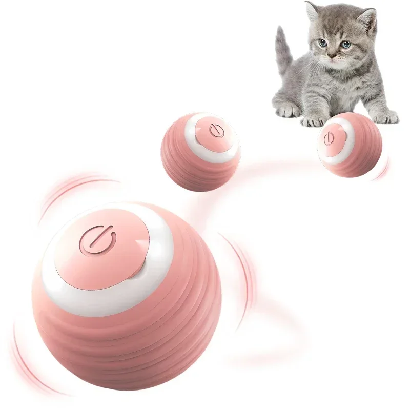 

Interactive Cat Toys Ball Automatic Rotating Rolling Ball with USB Rechargeable pet Chase Toy Ball for Kitten Dog Playing