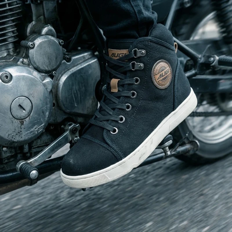

Retro Breathable Unisex Motorcycle Riding Shoes, Anti-slip Motocross Biker Boots for City Commuting & Long-distance Motorbike