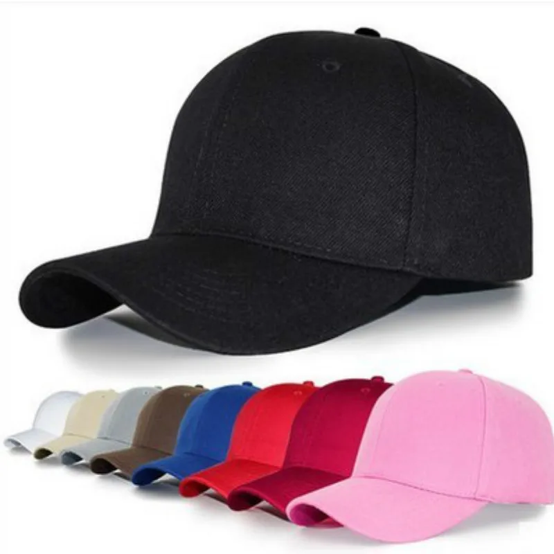 Black Cap Solid Color Baseball Cap Snapback Caps Casquette Hats Fitted Casual Gorras Hip Hop Dad Hats for Men Women Unisex