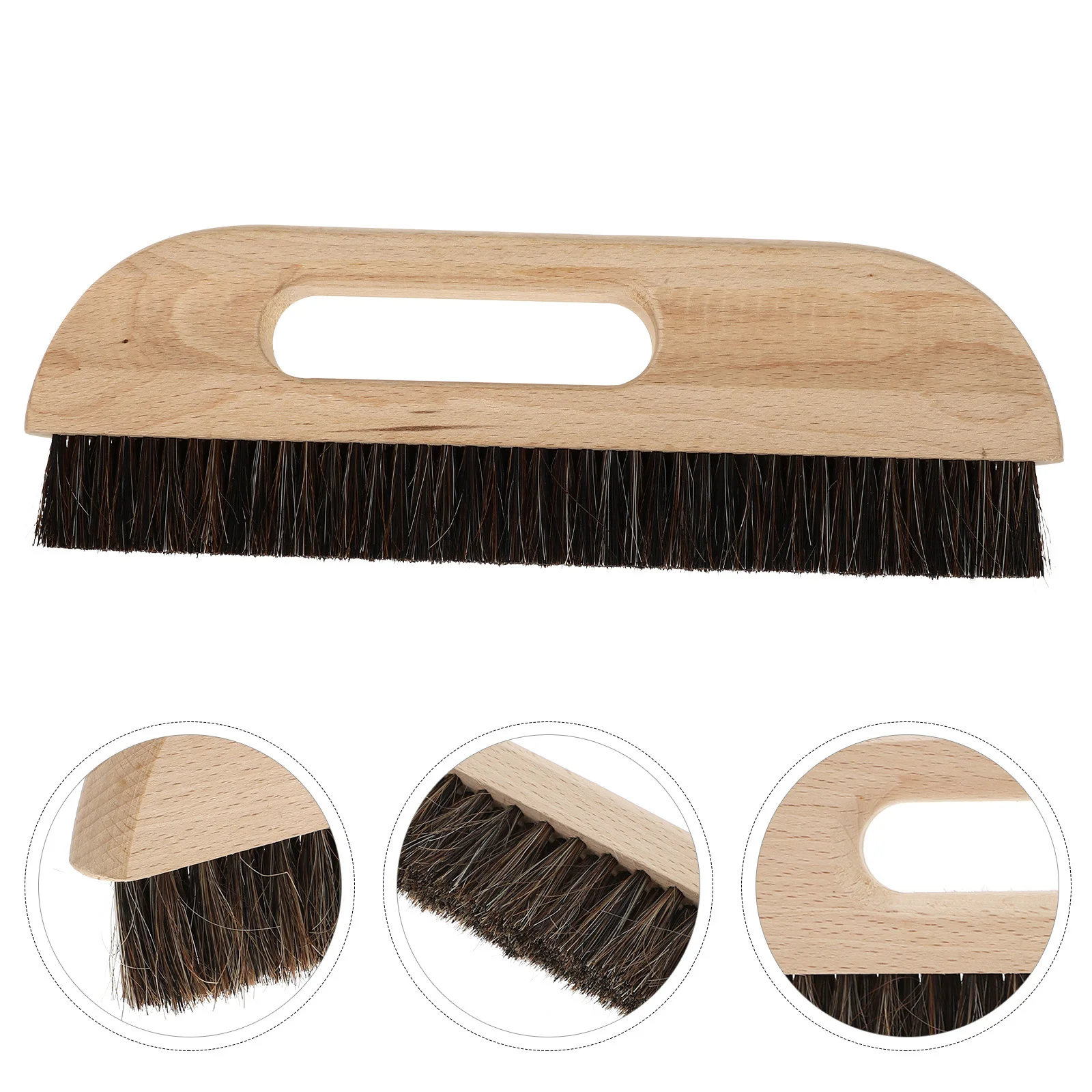 

1pc Wall Paper Smoother Brush Wooden Handle Heat-Resistant Bristles Thickening Encryption Furniture Cleaning Tool For Wall
