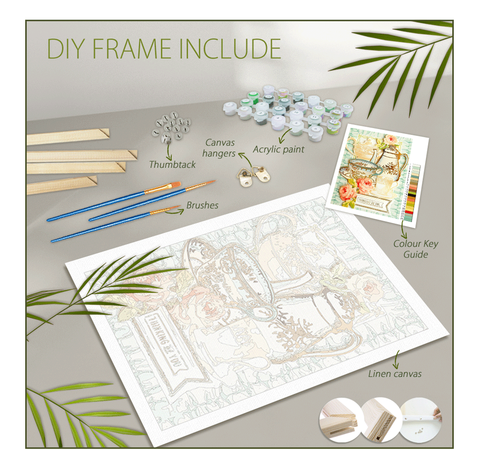 Diy Malen nach Zahlen für Erwachsene Rahmen Kits Bunte Tiere handgemalte Acrylfarbe mit Zahlen für Heimdekorationen – Detail 4