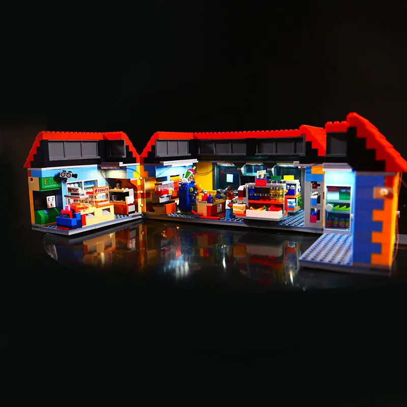 مجموعة إضاءة LED لهدايا LEGO 71016 المتوافقة مع 16004 Kwik-E-Mart DIY (لا تشمل مجموعات الطوب لبنات البناء) #5