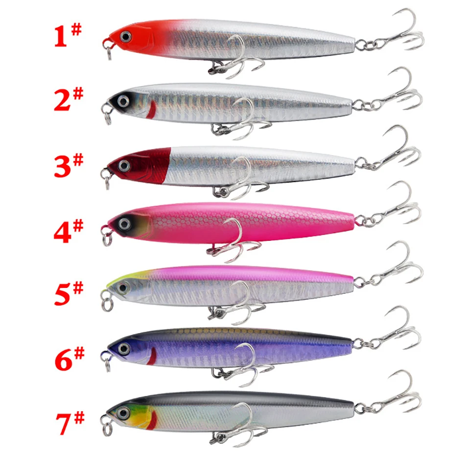 KoKossi 1PCS Fishing Lure Sinking Pencil Long Shoot Wobbler Hard Fishing Bait 10/14/18/24g Ocean River Artificial Fishing Bait