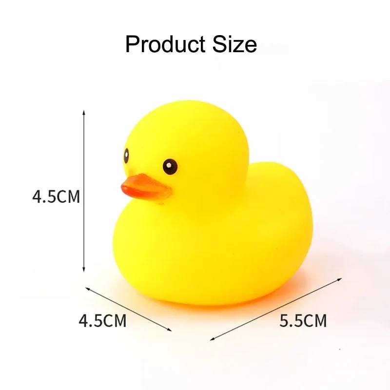 50/100pcs 5cm Floating Rubber Ducks Baby Bath Toys Swimming Pool Cute Little Squeaky Bathing Ducks Water Toys for Kids