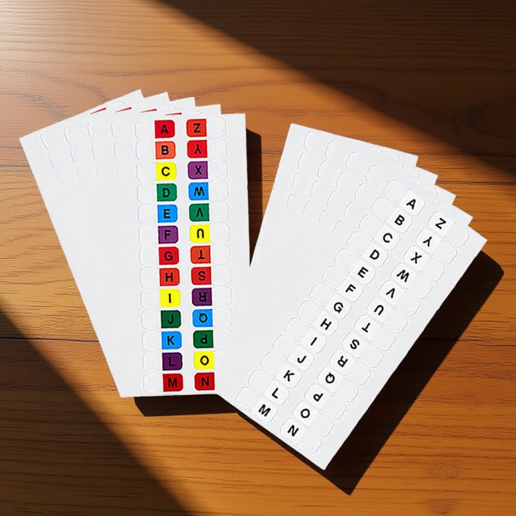 

10 Sheets Alphabet Page Markers Colorful Small Sticky Tabs for Notebooks Books Index Flags Bookmark Sticky Tabs