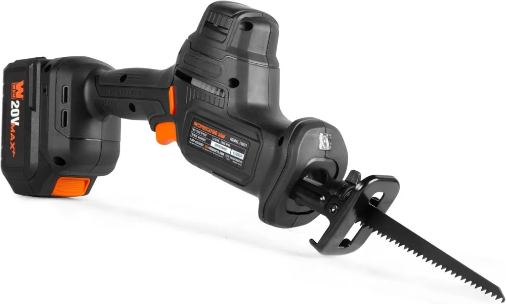 20V Max Cordless Reciprocating Saw, Brushless Compact One-Handed Design with 4.0 Ah Battery and Charger