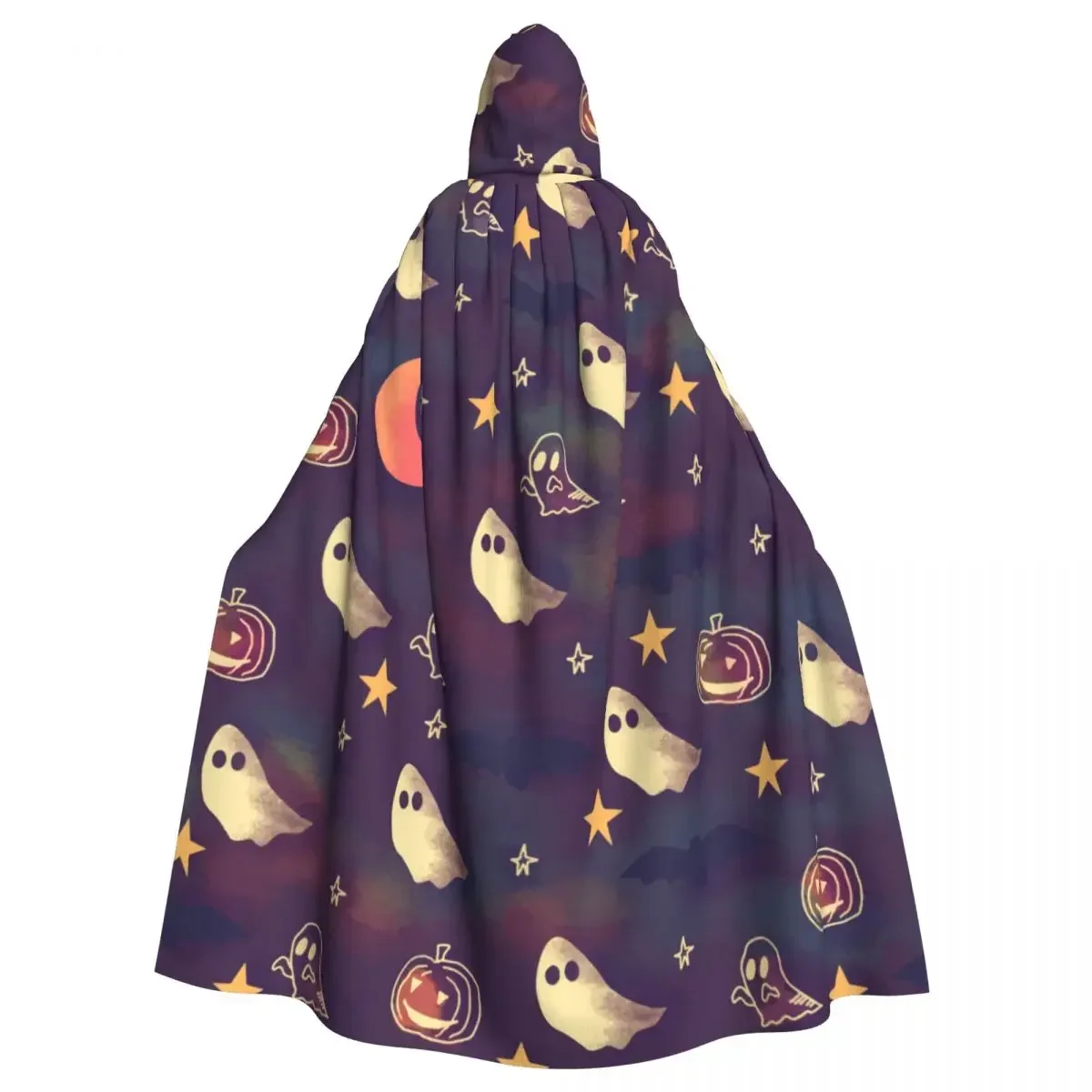 

Unisex Adult Watercolor Ghosts with Hood Long Witch Costume Cosplay Adult Men Women Christmas Cosplay Costumes